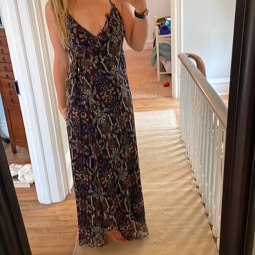 Strut & Bolt Patterned Wrap Dress Gem